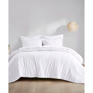 NWT Clean Spaces Microfiber Comforter Set Bedding MCH10-2322 White Twin XL